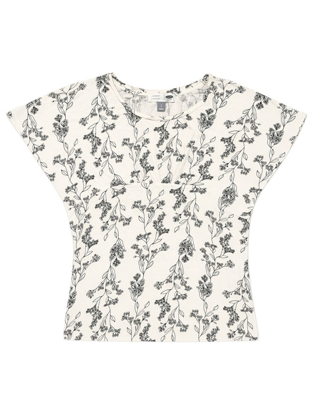 Old Navy Maternity Floral Short Flowy Fringe Sleeve Shirt in Size Small Womens
